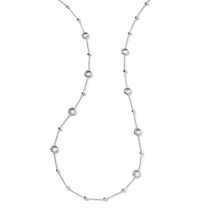 Ippolita Necklaces Ippolita Sterling Silver Lollipop Mini Lollipop and Ball Necklace in Clear Quartz 38 inch Ippolita Necklaces Ippolita Sterling Silver Lollipop Mini Lollipop and Ball Necklace in Clear Quartz 38 inch