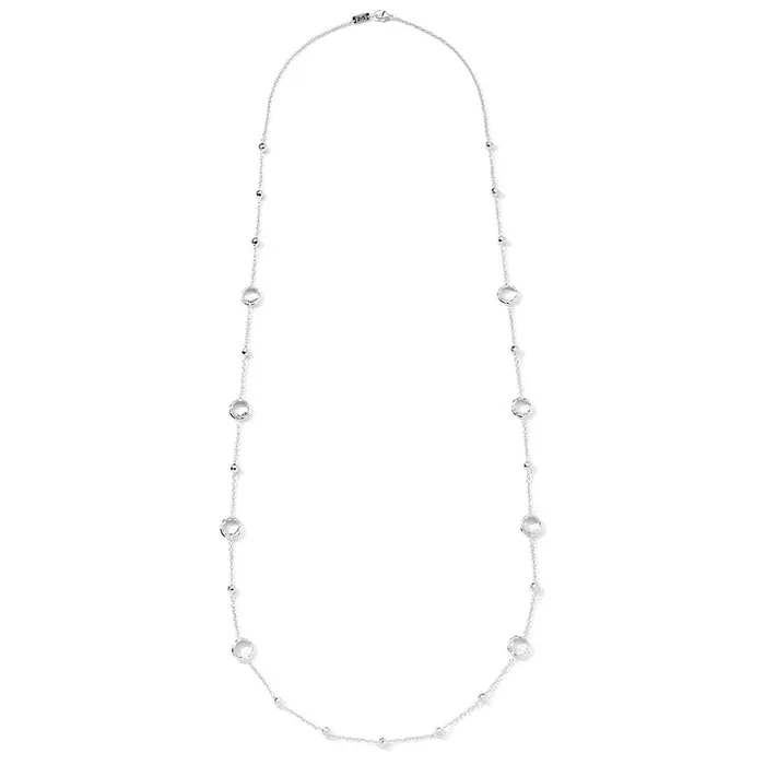 Ippolita Necklaces Ippolita Sterling Silver Lollipop Mini Lollipop and Ball Necklace in Clear Quartz 38 inch Ippolita Necklaces Ippolita Sterling Silver Lollipop Mini Lollipop and Ball Necklace in Clear Quartz 38 inch