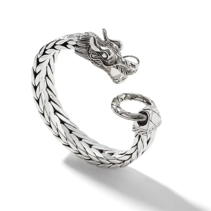 John Hardy Bracelets John Hardy Mens Legends Naga Silver Dragon Head Bracelet Size M