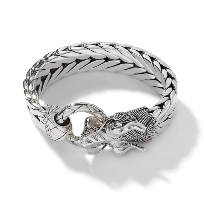 John Hardy Bracelets John Hardy Mens Legends Naga Silver Dragon Head Bracelet Size M John Hardy Bracelets John Hardy Mens Legends Naga Silver Dragon Head Bracelet Size M