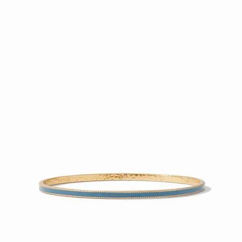 Julie Vos 24K Yellow Gold Plated Marseille Bangle with Denim Blue Enamel Julie Vos Rings
