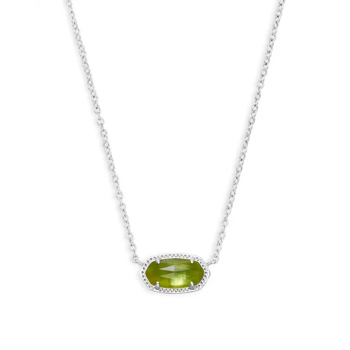 Kendra Scott ElIsa Necklace in Silver with Peridot Illusion Kendra Scott Necklaces Kendra Scott ElIsa Necklace in Silver with Peridot Illusion Kendra Scott Necklaces