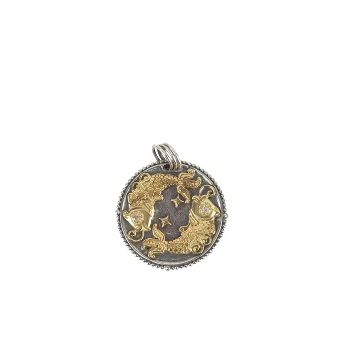 Konstantino Konstantino Zodiac Pendant Silver and 18K Gold Pisces PreStyled Sets Konstantino Konstantino Zodiac Pendant Silver and 18K Gold Pisces PreStyled Sets