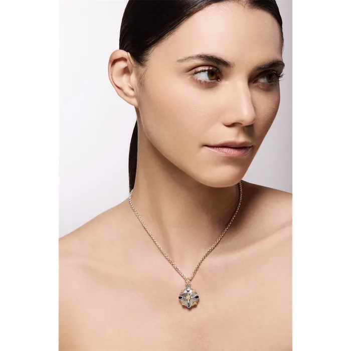 Konstantino Necklaces Konstantino Kyma Collection Sterling and Gold London Blue Topaz and White Sapphire Starlit Pendant Konstantino Necklaces Konstantino Kyma Collection Sterling and Gold London Blue Topaz and White Sapphire Starlit Pendant