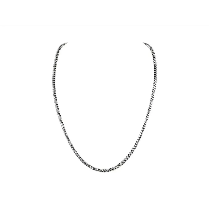 Konstantino Necklaces Konstantino Mens Perseus Silver 375mm Chevron Box Chain 22 inch