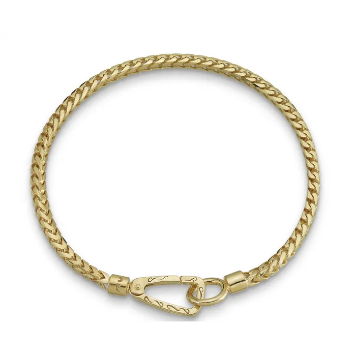Marco Dal Maso Ulysses Sterling Silver with 18K Yellow Gold Plated Matte Mesh Bracelet Marco Dal Maso Bracelets