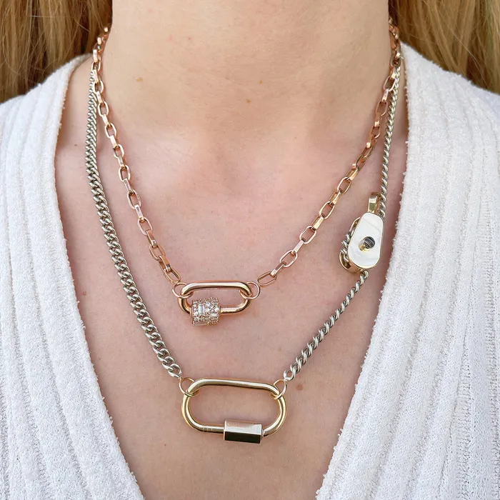Marla Aaron Necklaces Marla Aaron Polished Silver Biker Chain Necklace
