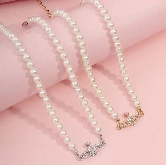 Necklaces Belbren Saturn Pearl Choker Necklace Elegant Gift for Birthday Mothers Day Valentines Christmas for Mom Grandma or Her