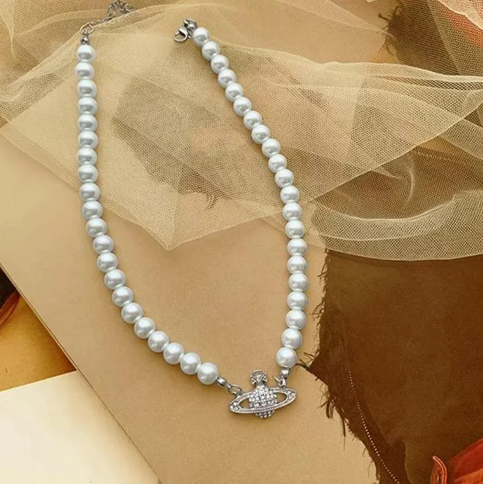 Necklaces Belbren Saturn Pearl Choker Necklace Elegant Gift for Birthday Mothers Day Valentines Christmas for Mom Grandma or Her