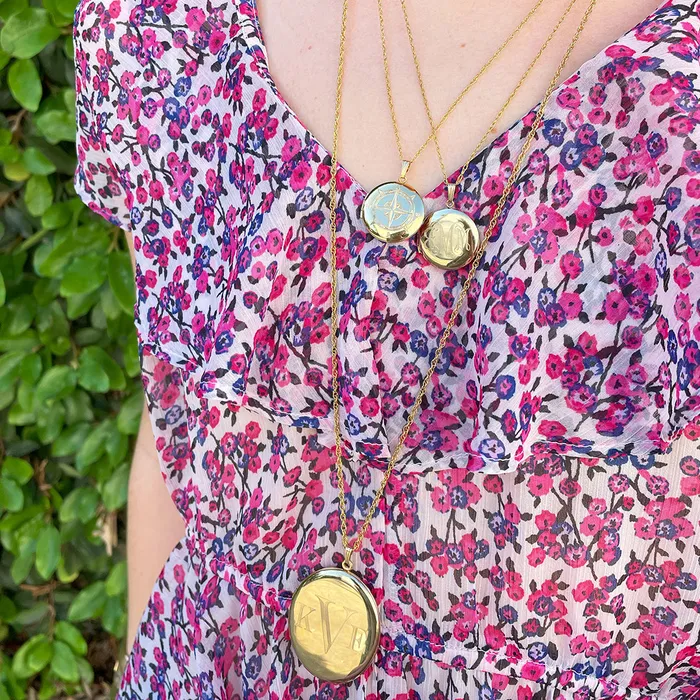 Necklaces Croghans 14K Gold Filled 39x47mm Oval Locket Necklace