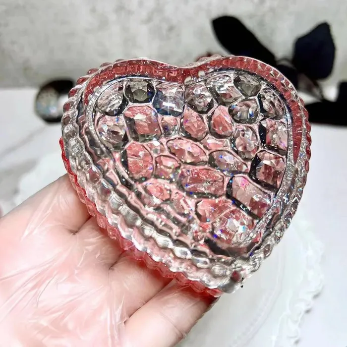 Necklaces IntoResin Handmade Diamond Heart Storage Box Resin Mold