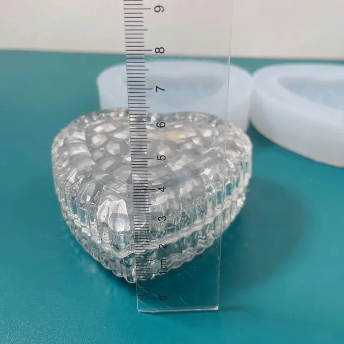 Necklaces IntoResin Handmade Diamond Heart Storage Box Resin Mold