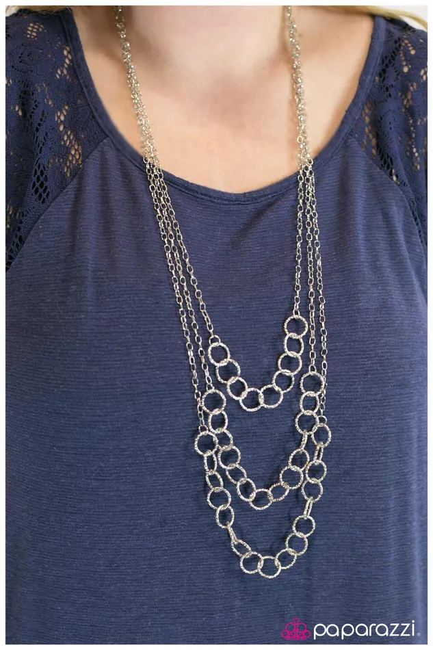 Necklaces Paparazzi Jewelry Paparazzi Necklace A Night on The Town Silver