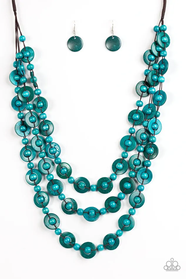 Necklaces Paparazzi Jewelry Paparazzi Necklace Bermuda Belle Blue