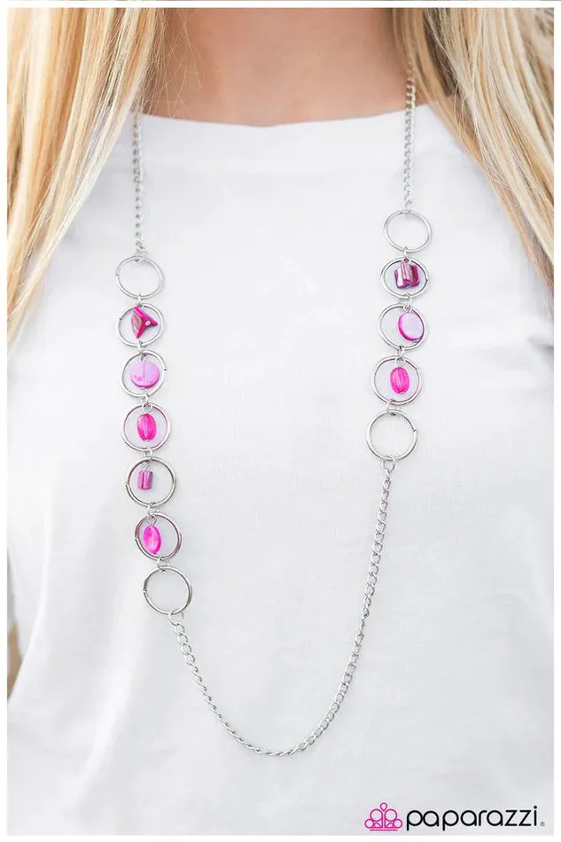 Necklaces Paparazzi Jewelry Paparazzi Necklace Do Not Shell Yourself Short Pink