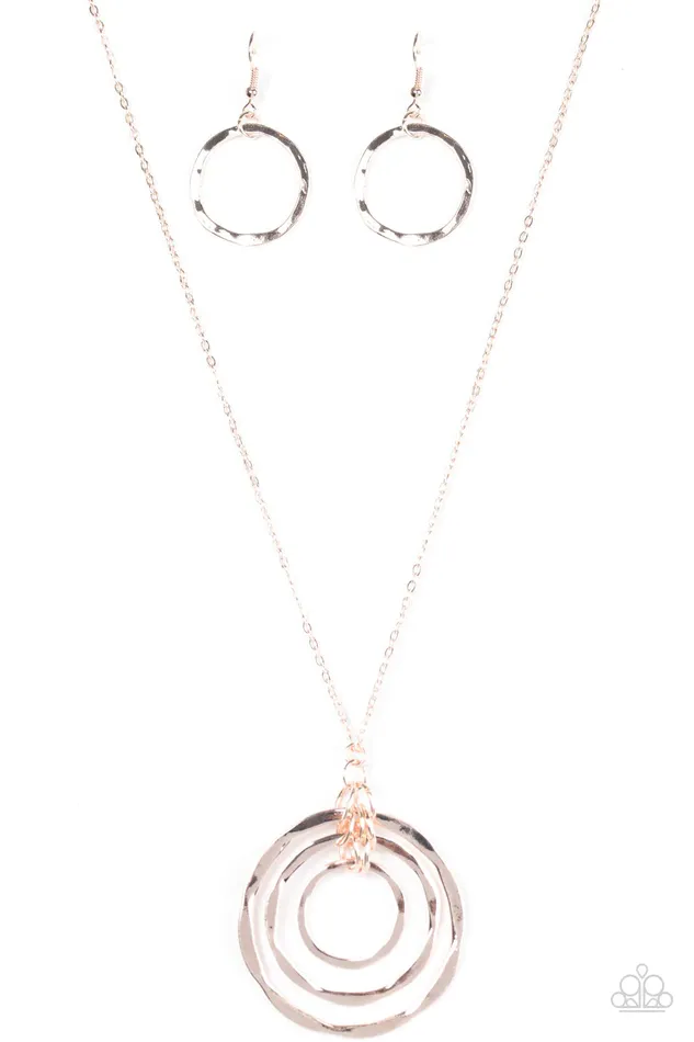 Necklaces Paparazzi Jewelry Paparazzi Necklace Full Eclipse Rose Gold