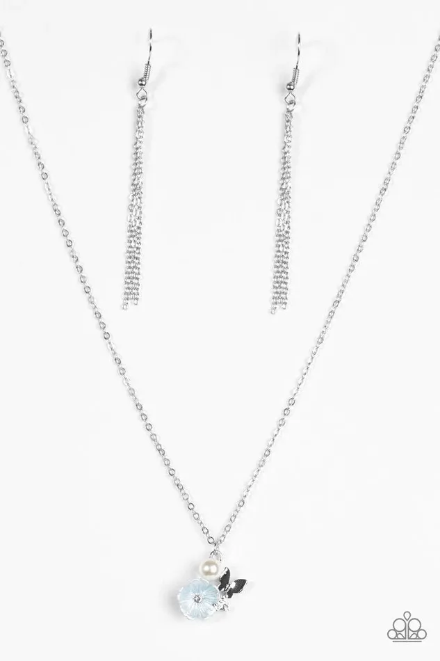 Necklaces Paparazzi Jewelry Paparazzi Necklace Girl Glimmer Blue