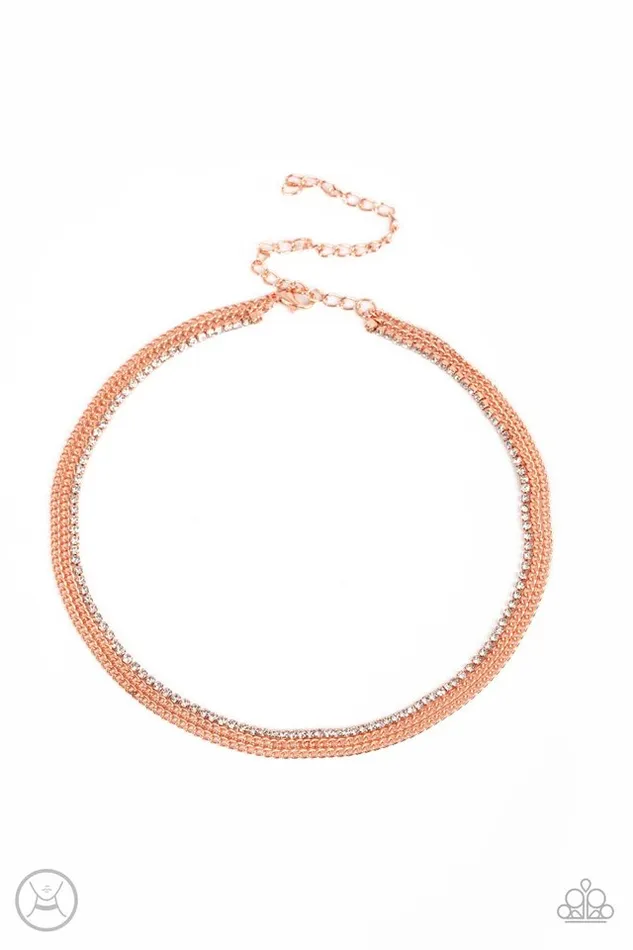 Necklaces Paparazzi Jewelry Paparazzi Necklace Glitzy Gusto Copper Necklaces Paparazzi Jewelry Paparazzi Necklace Glitzy Gusto Copper