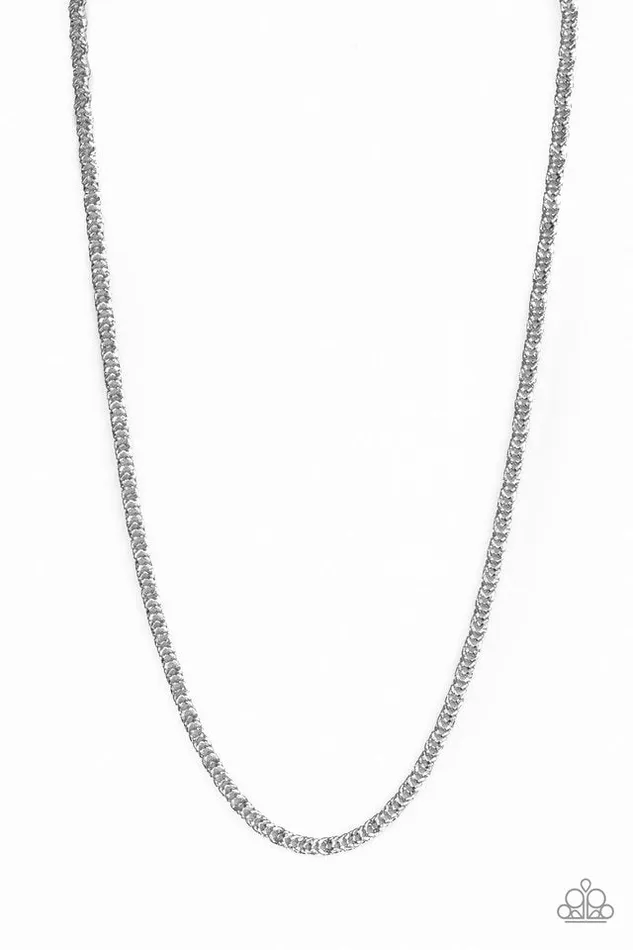 Necklaces Paparazzi Jewelry Paparazzi Necklace Go Down Fighting Silver Necklaces Paparazzi Jewelry Paparazzi Necklace Go Down Fighting Silver