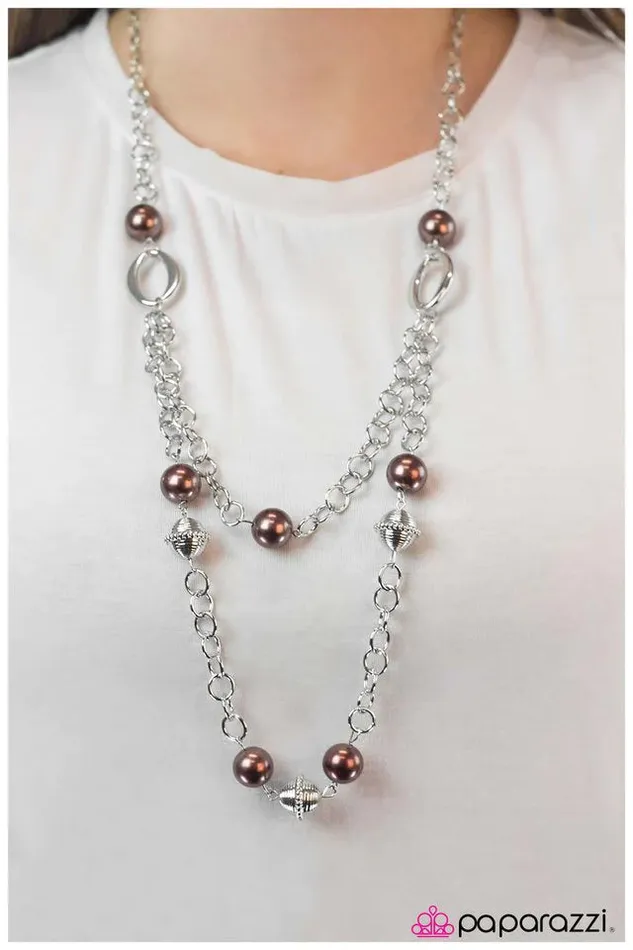Necklaces Paparazzi Jewelry Paparazzi Necklace Go Down In History Brown
