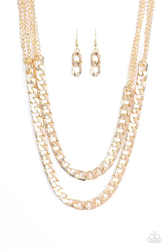 Necklaces Paparazzi Jewelry Paparazzi Necklace Hit Em Up Gold