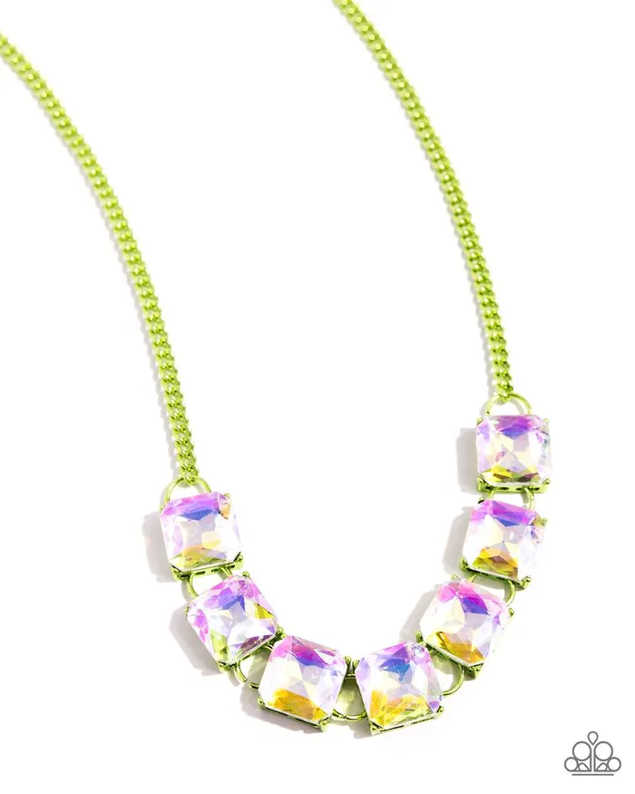 Necklaces Paparazzi Jewelry Paparazzi Necklace I SQUARE to Secrecy Green Necklaces Paparazzi Jewelry Paparazzi Necklace I SQUARE to Secrecy Green
