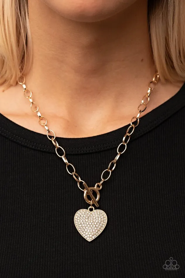 Necklaces Paparazzi Jewelry Paparazzi Necklace If You LUST Gold