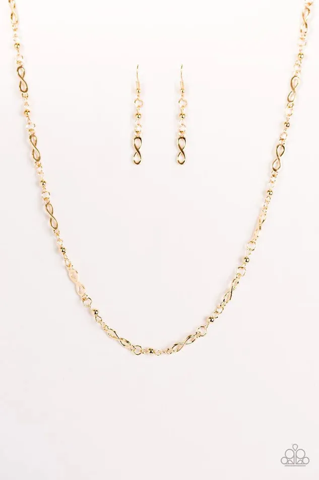 Necklaces Paparazzi Jewelry Paparazzi Necklace Infinite Beauty Gold