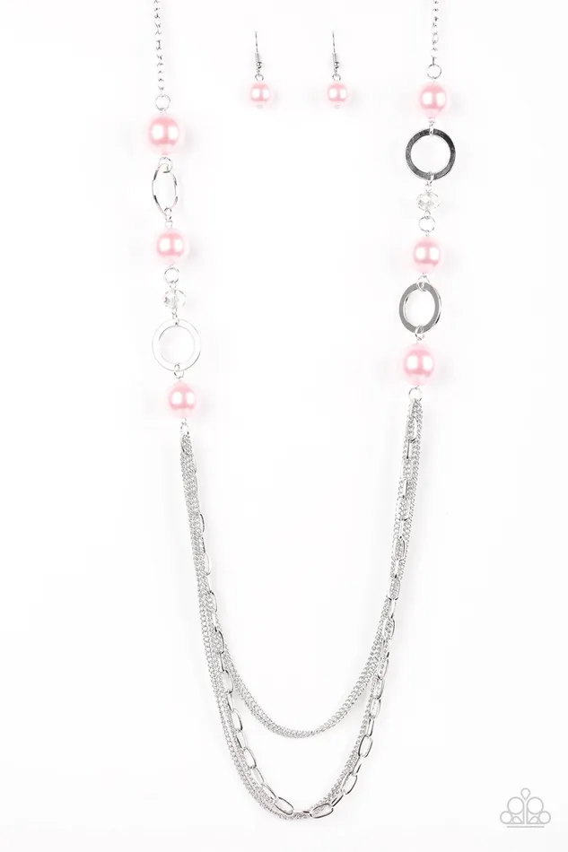 Necklaces Paparazzi Jewelry Paparazzi Necklace Its About SHOWTIME Pink
