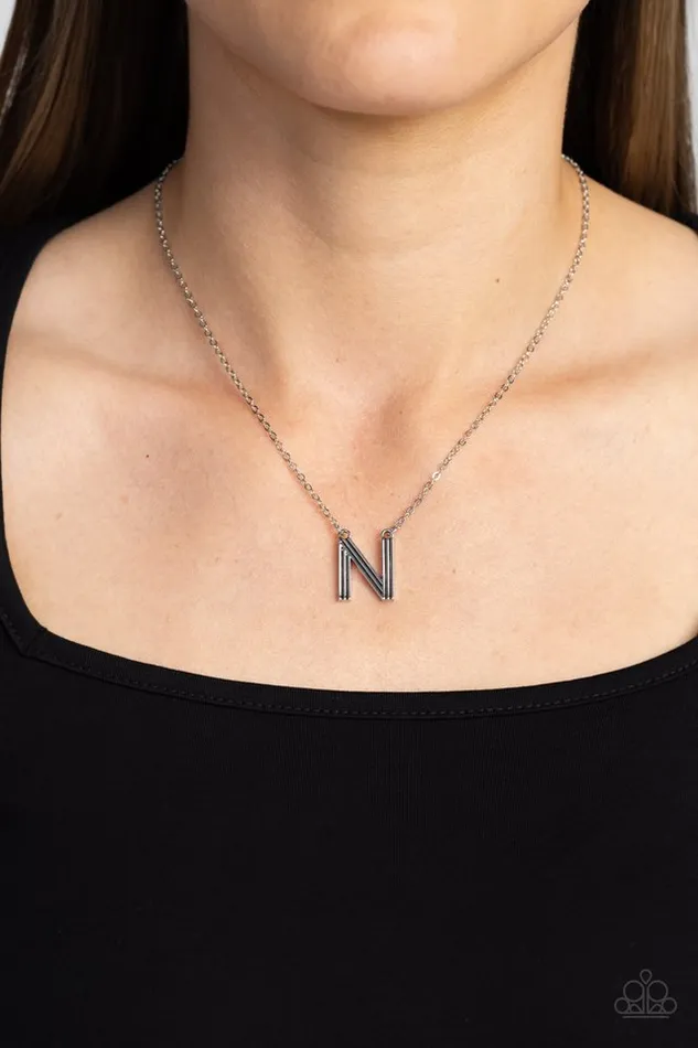 Necklaces Paparazzi Jewelry Paparazzi Necklace Leave Your Initials Silver N