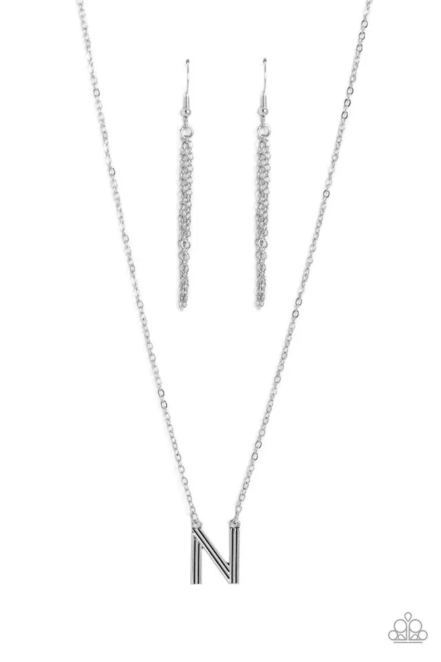 Necklaces Paparazzi Jewelry Paparazzi Necklace Leave Your Initials Silver N Necklaces Paparazzi Jewelry Paparazzi Necklace Leave Your Initials Silver N