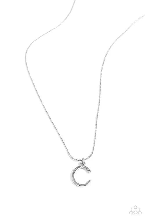 Necklaces Paparazzi Jewelry Paparazzi Necklace Letter of the Law White C White Necklaces Paparazzi Jewelry Paparazzi Necklace Letter of the Law White C White