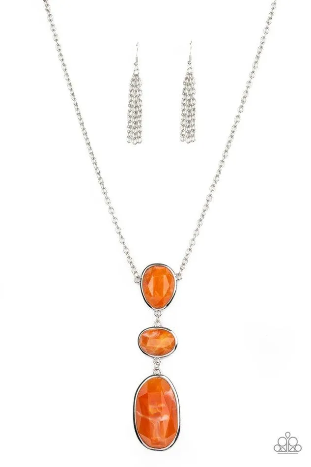 Necklaces Paparazzi Jewelry Paparazzi Necklace Making an Impact Orange