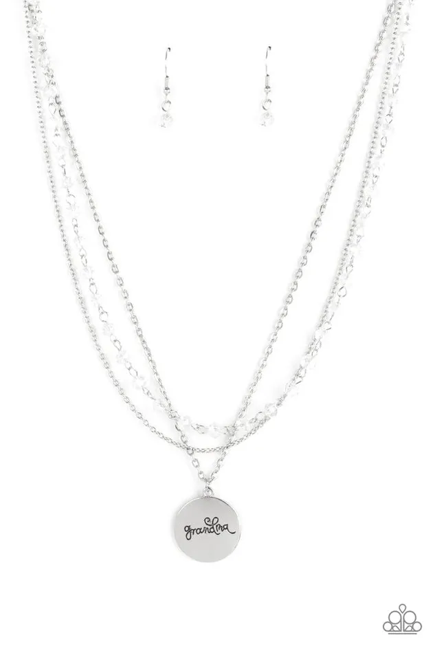 Necklaces Paparazzi Jewelry Paparazzi Necklace Promoted to Grandma White Necklaces Paparazzi Jewelry Paparazzi Necklace Promoted to Grandma White