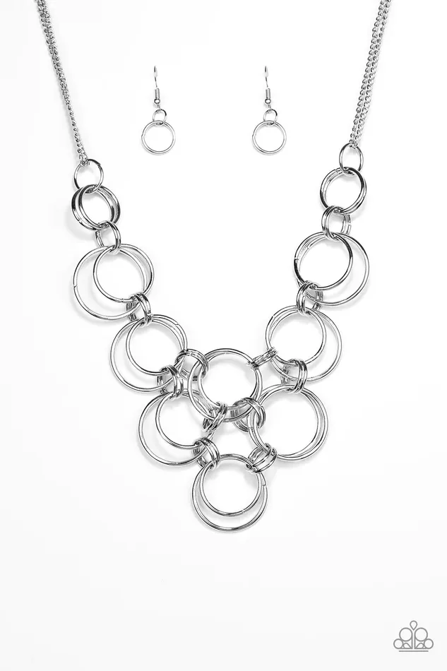 Necklaces Paparazzi Jewelry Paparazzi Necklace Ringing Off The Hook Silver