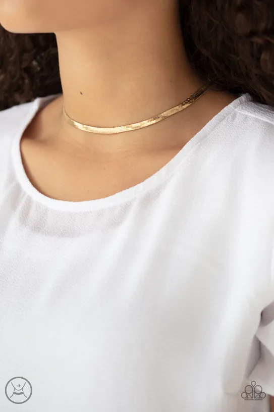 Necklaces Paparazzi Jewelry Paparazzi Necklace Serpentine Sheen Gold