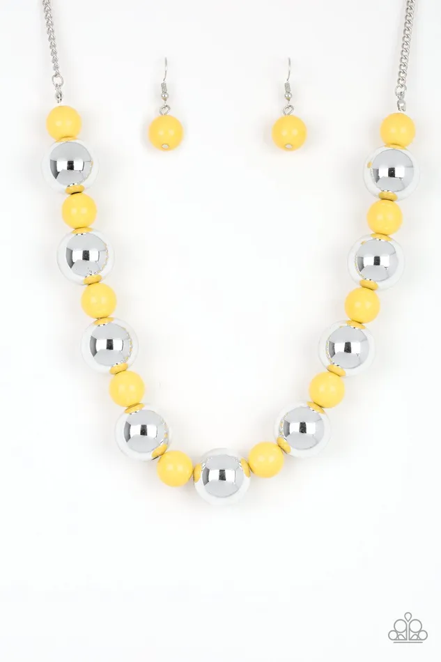 Necklaces Paparazzi Jewelry Paparazzi Necklace Top Pop Yellow