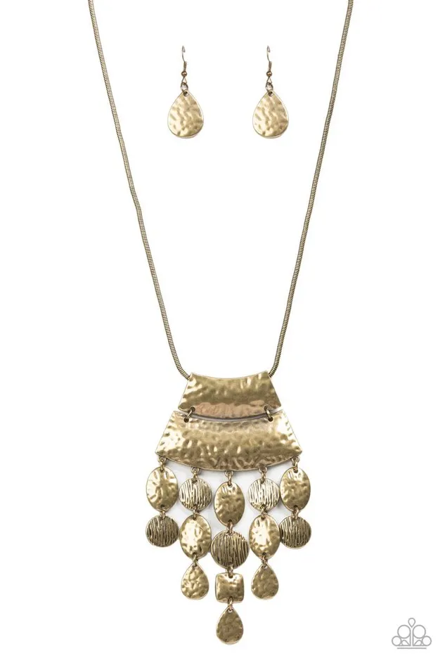 Necklaces Paparazzi Jewelry Paparazzi Necklace Totem Trek Brass Necklaces Paparazzi Jewelry Paparazzi Necklace Totem Trek Brass