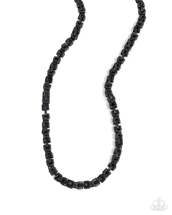Necklaces Paparazzi Jewelry Paparazzi Necklace Welded Work Black Necklaces Paparazzi Jewelry Paparazzi Necklace Welded Work Black