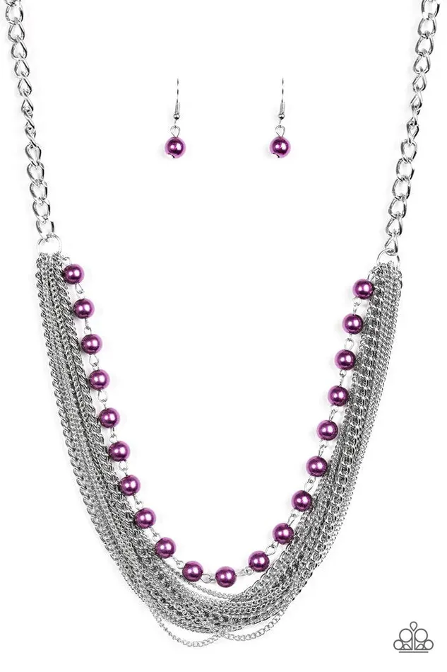 Necklaces Paparazzi Necklace Fierce Fashion Purple Paparazzi Jewelry
