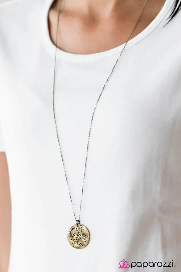 Necklaces Paparazzi Necklace Love The One You Got Brass Paparazzi Jewelry