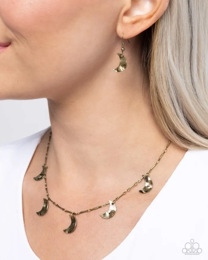 Necklaces Paparazzi Necklace Moon Movement Brass Paparazzi Jewelry