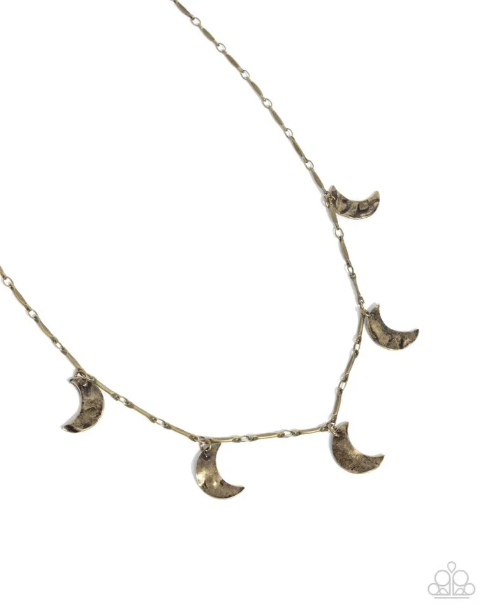 Necklaces Paparazzi Necklace Moon Movement Brass Paparazzi Jewelry Necklaces Paparazzi Necklace Moon Movement Brass Paparazzi Jewelry