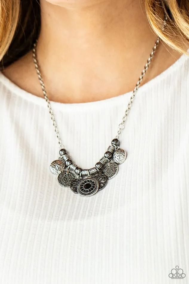Necklaces Paparazzi Necklace To Coin A Phrase Black Paparazzi Jewelry