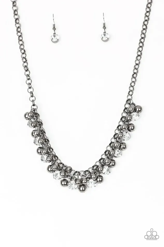 Necklaces Paparazzi Necklace Wall Street Winner Black Paparazzi Jewelry