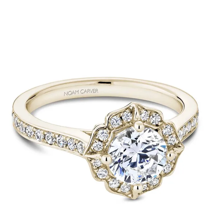 Noam Carver Rings 14K Yellow Gold Semi Mount Ring