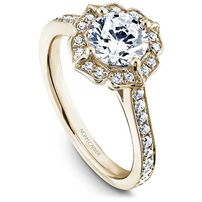 Noam Carver Rings 14K Yellow Gold Semi Mount Ring
