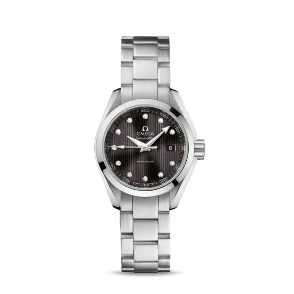 Omega Bracelets Omega Seamaster 30mm Watch Ref 23110306056001 Grey Diamond Index Dial Stainless Steel Bracelet Omega Bracelets Omega Seamaster 30mm Watch Ref 23110306056001 Grey Diamond Index Dial Stainless Steel Bracelet