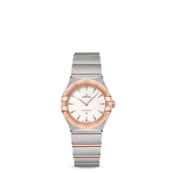 Omega Constellation 28mm Watch Ref 13120286002001 Silver Index Dial 18K Rose Gold Bezel Two Tone Stainless Steel 18K Rose Gold Bracelet Omega Bracelets Omega Constellation 28mm Watch Ref 13120286002001 Silver Index Dial 18K Rose Gold Bezel Two Tone Stainless Steel 18K Rose Gold Bracelet Omega Bracelets