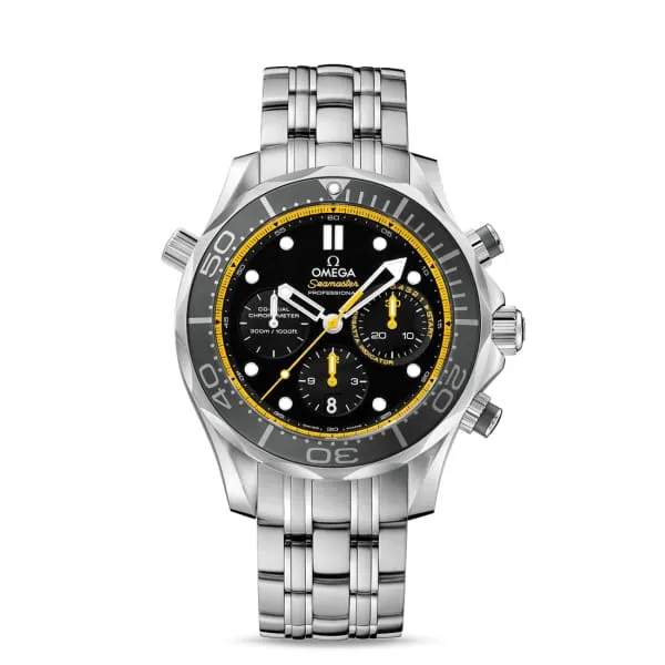 Omega Seamaster 44mm Watch Ref 21230445001002 Black Chronograph Index Dial Stainless Steel Bracelet Omega Bracelets Omega Seamaster 44mm Watch Ref 21230445001002 Black Chronograph Index Dial Stainless Steel Bracelet Omega Bracelets